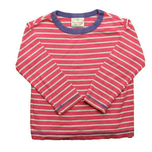 Hanna Andersson Girls Pink Stripe Long Sleeve T-Shirt size: 5T